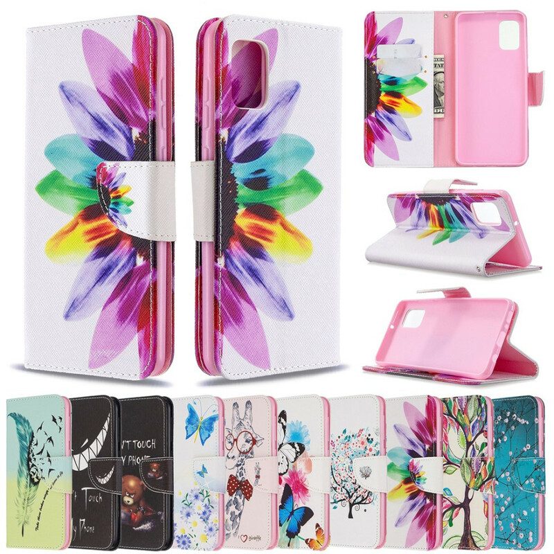 Flip Case Für Samsung Galaxy A31 Aquarellblume