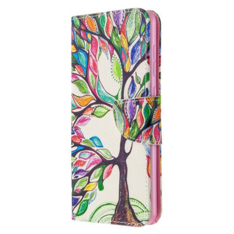 Flip Case Für Samsung Galaxy A31 Bunter Baum