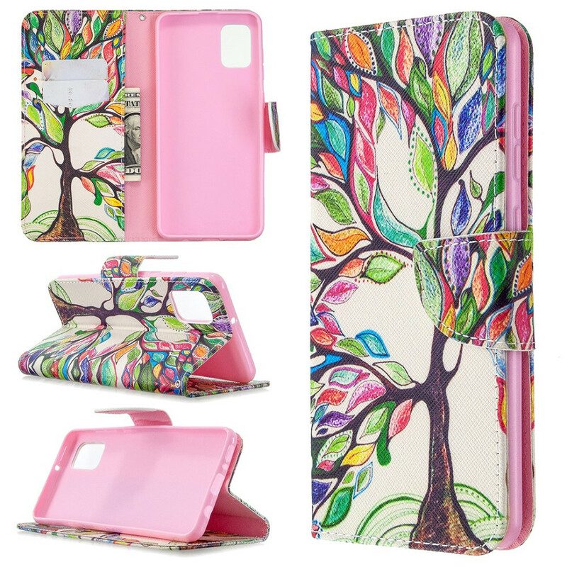 Flip Case Für Samsung Galaxy A31 Bunter Baum