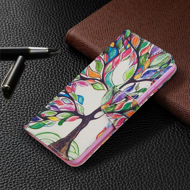 Flip Case Für Samsung Galaxy A31 Bunter Baum