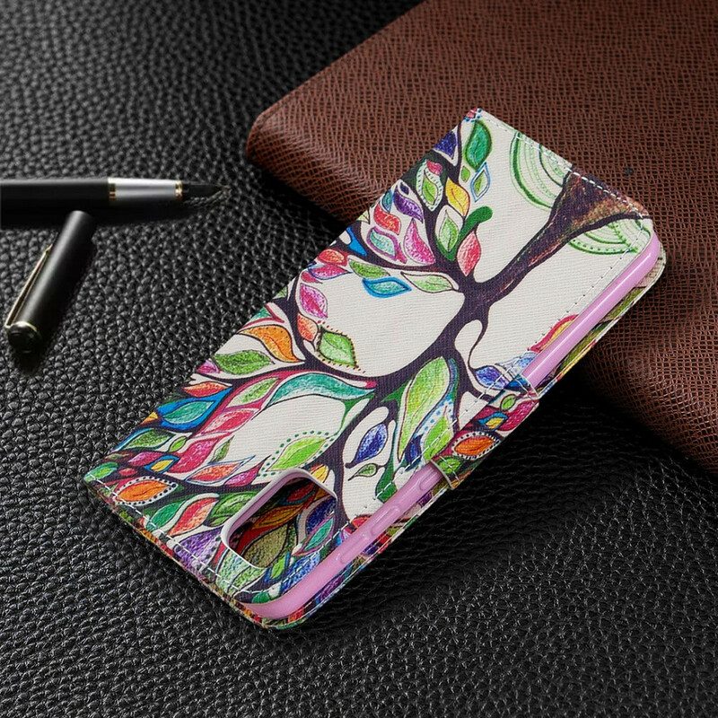 Flip Case Für Samsung Galaxy A31 Bunter Baum