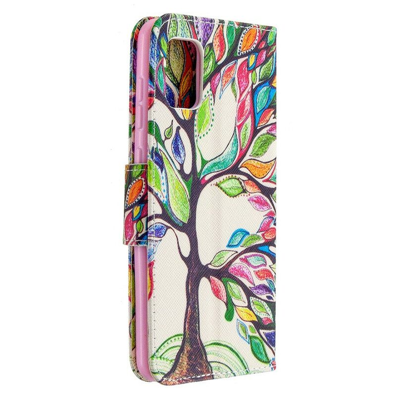 Flip Case Für Samsung Galaxy A31 Bunter Baum