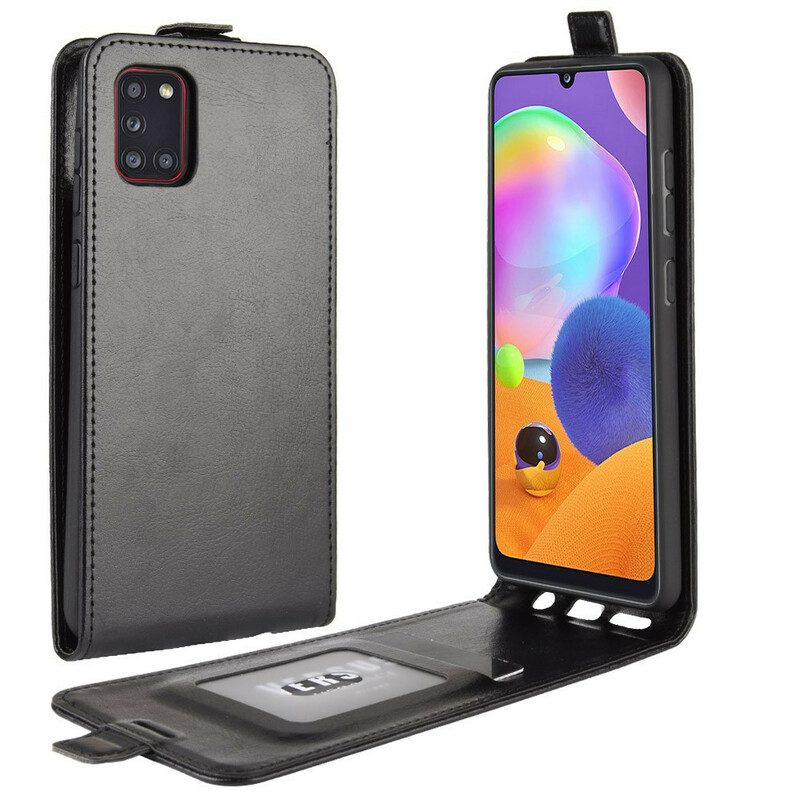 Flip Case Für Samsung Galaxy A31 Flip Case Faltender Ledereffekt