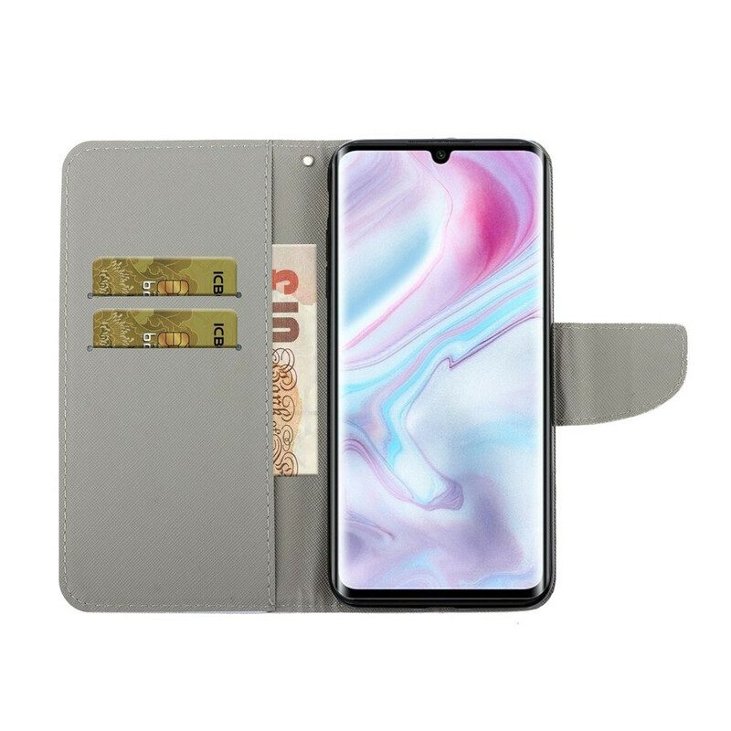 Flip Case Für Samsung Galaxy A31 Farbige Laken Mit Umhängeband