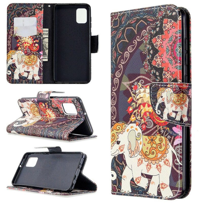 Flip Case Für Samsung Galaxy A31 Indischer Elefant