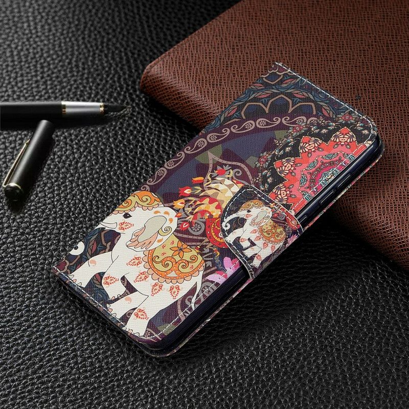 Flip Case Für Samsung Galaxy A31 Indischer Elefant