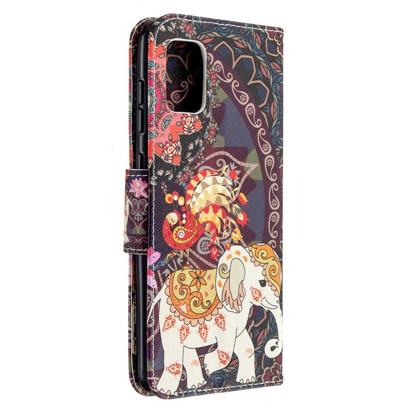 Flip Case Für Samsung Galaxy A31 Indischer Elefant