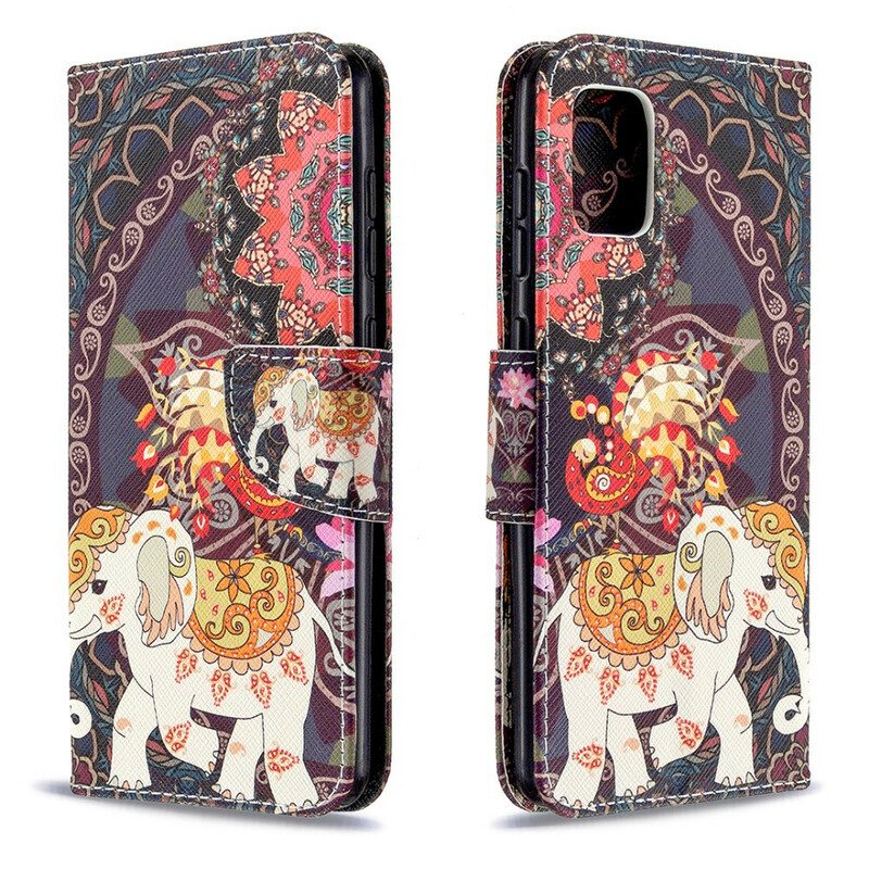 Flip Case Für Samsung Galaxy A31 Indischer Elefant