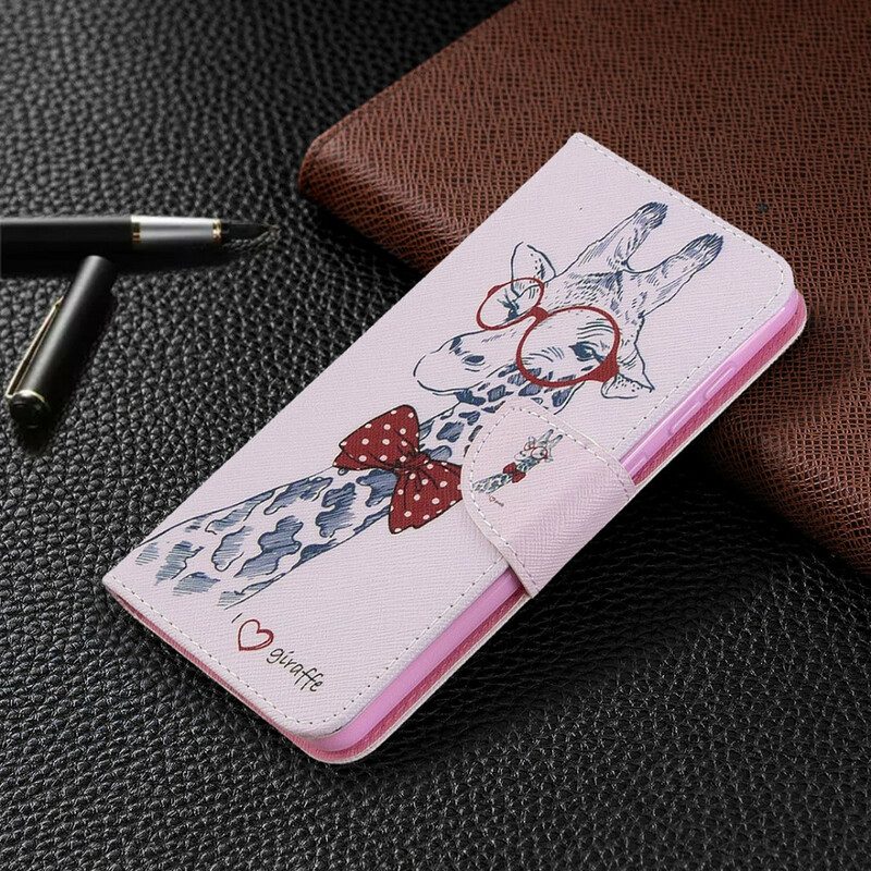 Flip Case Für Samsung Galaxy A31 Kluge Giraffe