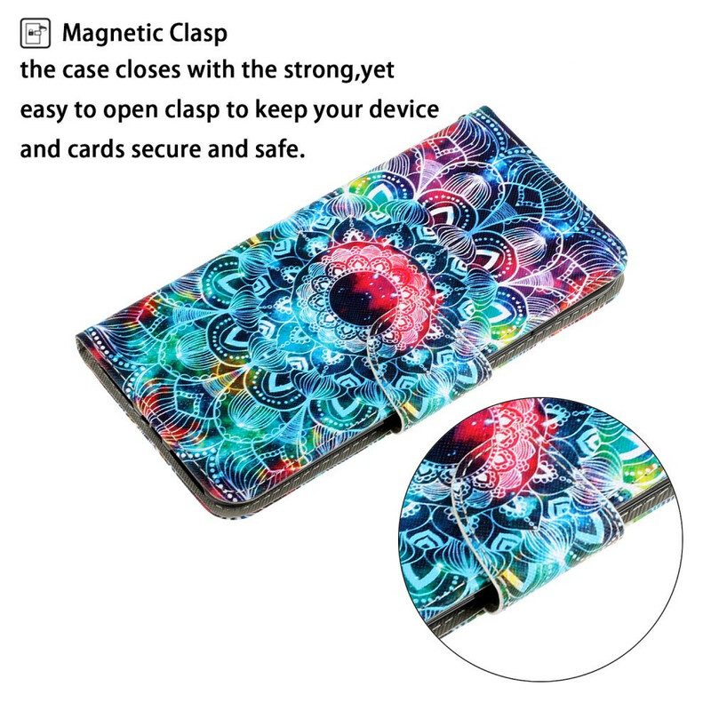 Flip Case Für Samsung Galaxy A31 Mit Kordel Auffälliges Riemchen-mandala