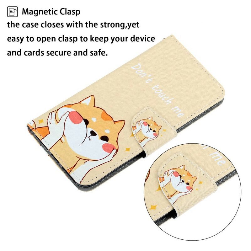 Flip Case Für Samsung Galaxy A31 Mit Kordel Katze. Fass Mich Nicht Mit Riemen An