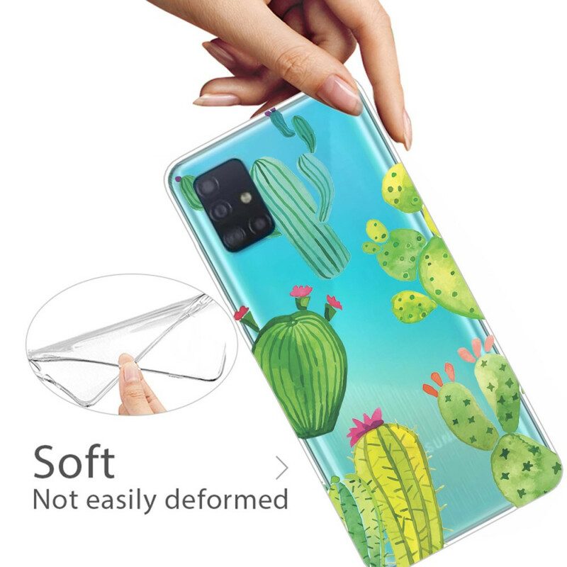 Handyhülle Für Samsung Galaxy A31 Aquarellkakteen