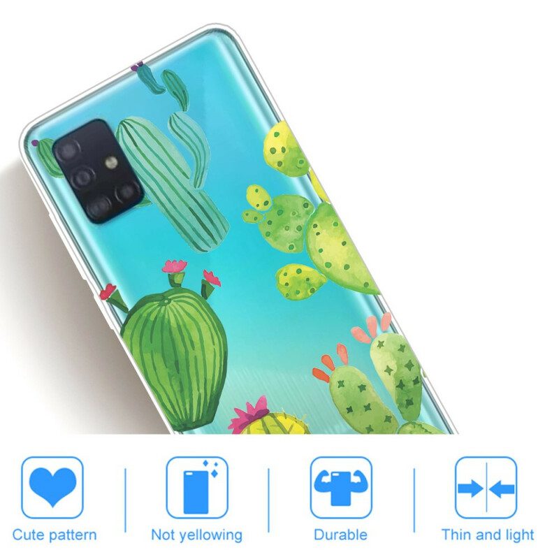 Handyhülle Für Samsung Galaxy A31 Aquarellkakteen