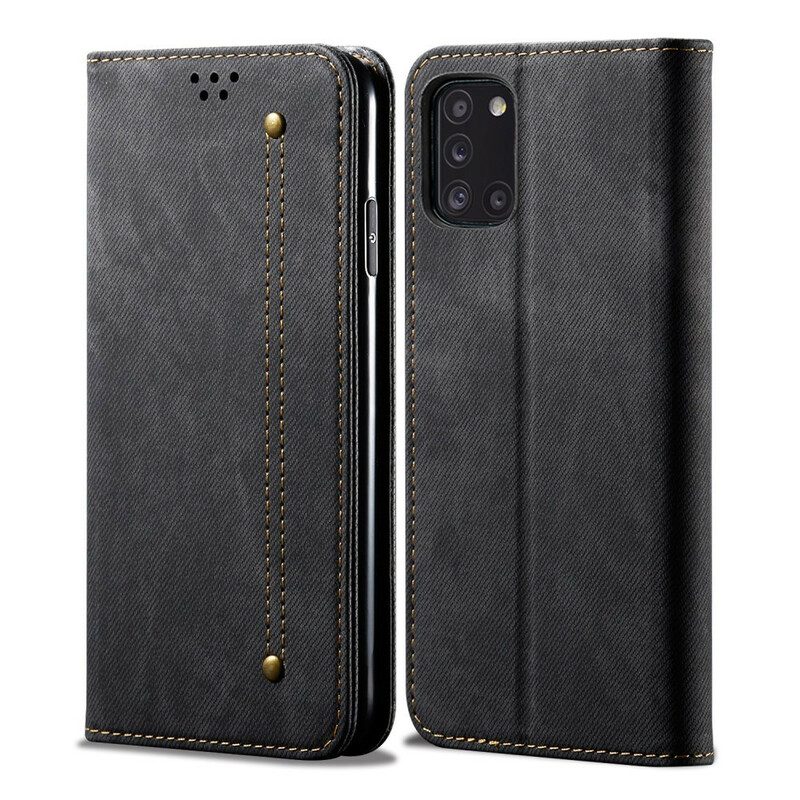 Schutzhülle Für Samsung Galaxy A31 Flip Case Denim-stoff