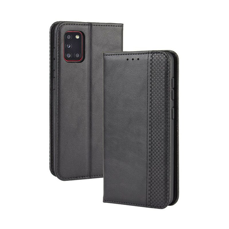 Schutzhülle Für Samsung Galaxy A31 Flip Case Stilisierter Vintage-ledereffekt