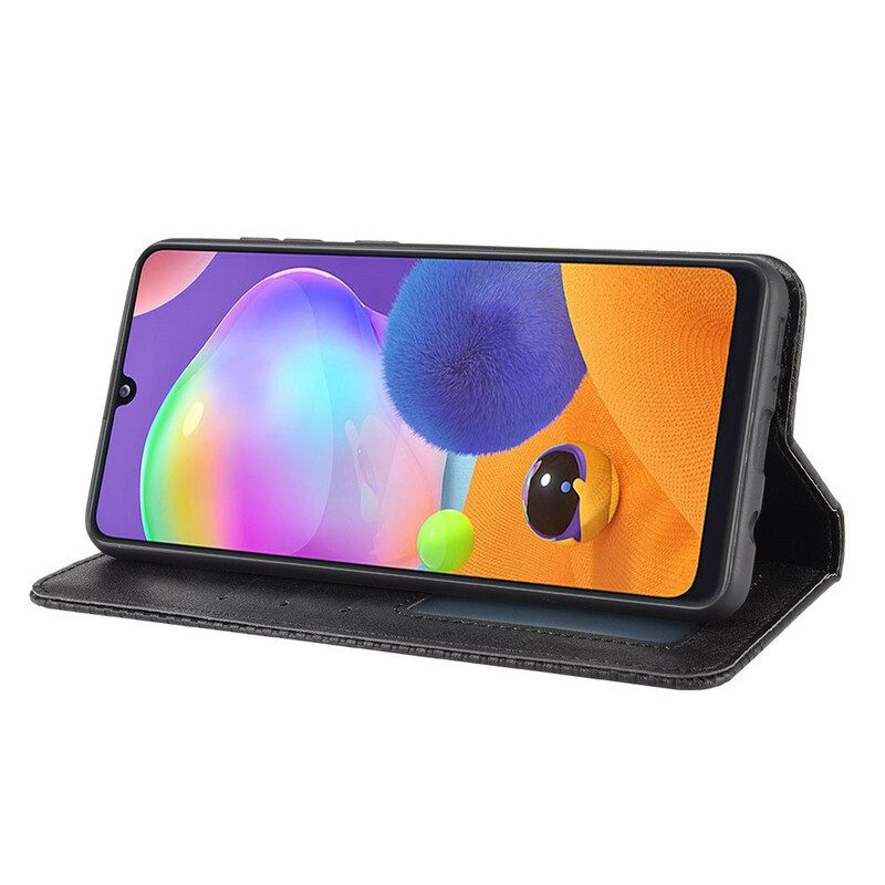 Schutzhülle Für Samsung Galaxy A31 Flip Case Stilisierter Vintage-ledereffekt