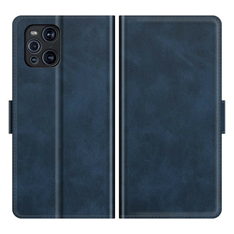 Flip Case Für Oppo Find X3 Pro Flip Case Klassische Doppelklappe