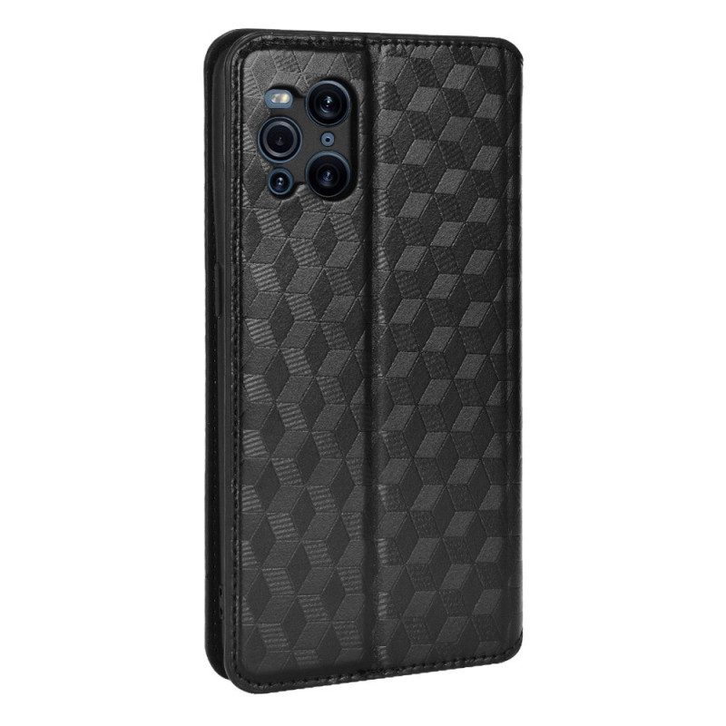 Schutzhülle Für Oppo Find X3 Pro Flip Case Diamant-ledereffekt