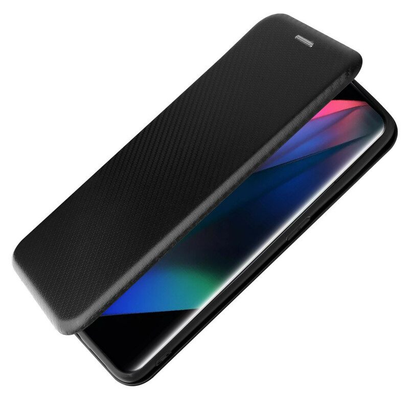 Schutzhülle Für Oppo Find X3 Pro Flip Case Farbiges Carbon-silikon