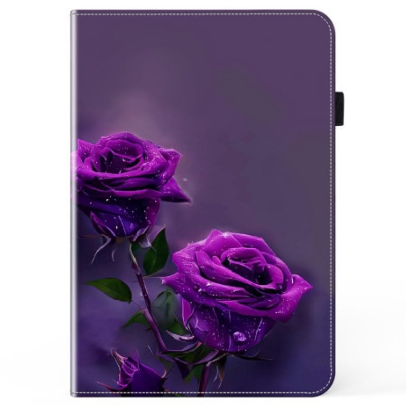 Case iPad Pro 13 (2024) Handyhülle Lila Rosen