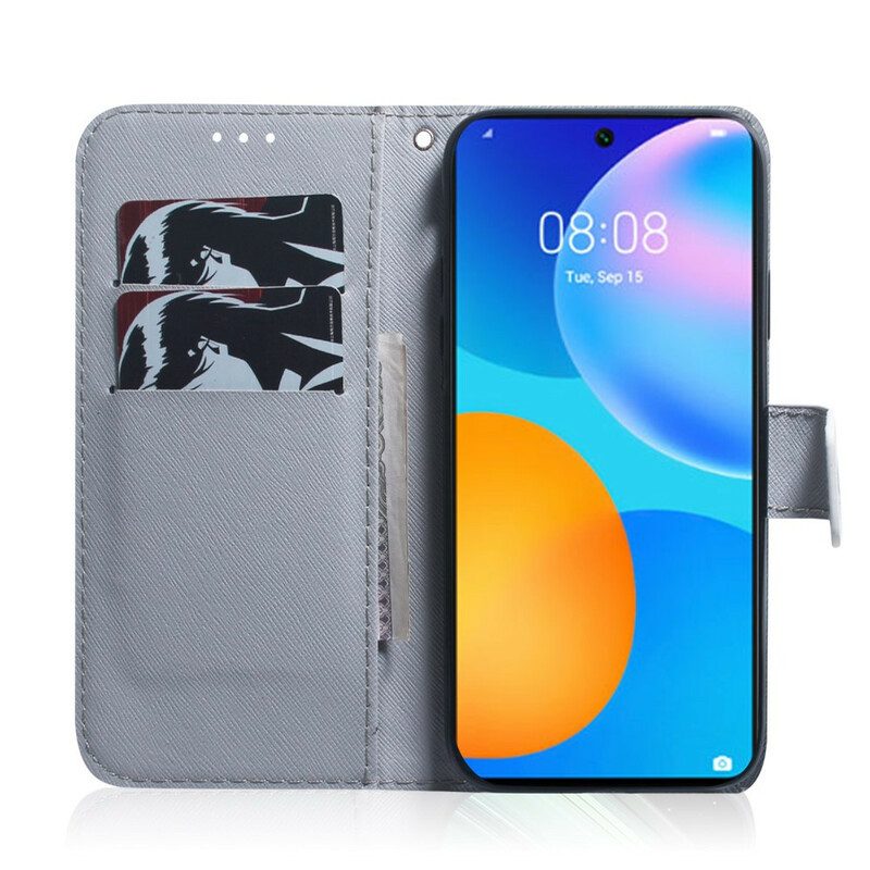 Flip Case Für Huawei P Smart 2021 Blühende Zweige