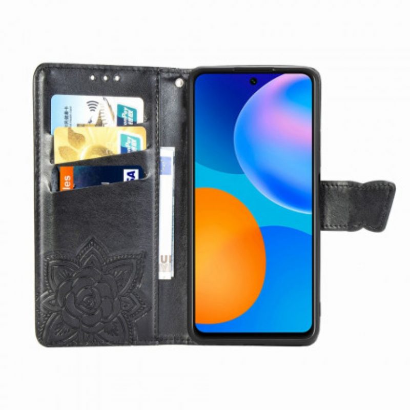 Flip Case Für Huawei P Smart 2021 Halbe Schmetterlinge