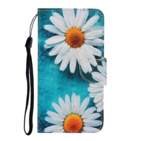 Flip Case Für Huawei P Smart 2021 Mit Kordel Tanga-gänseblümchen