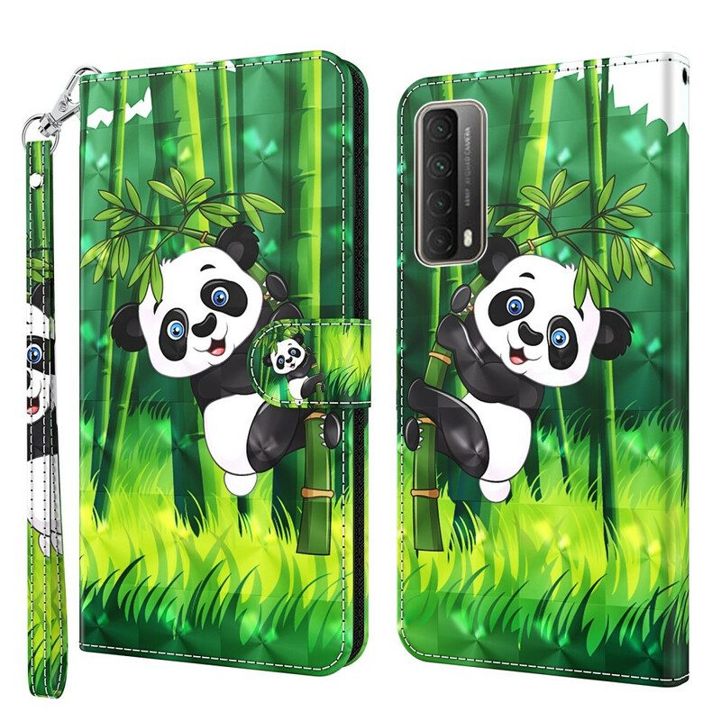 Flip Case Für Huawei P Smart 2021 Panda Und Bambus