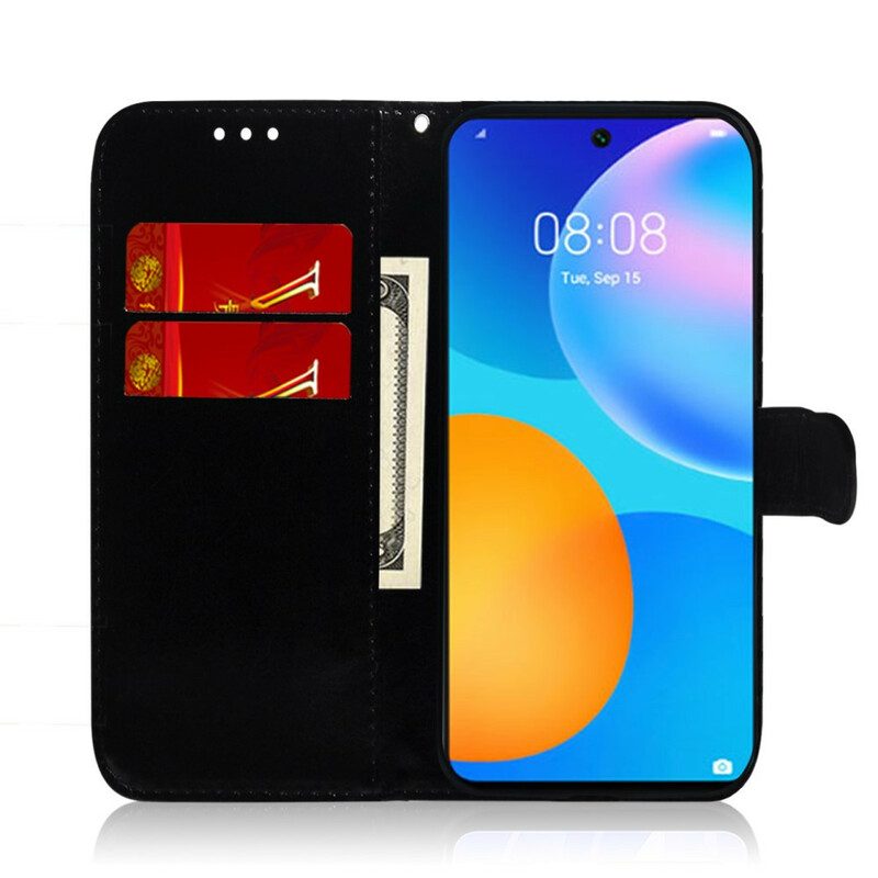 Flip Case Für Huawei P Smart 2021 Pure Farbe