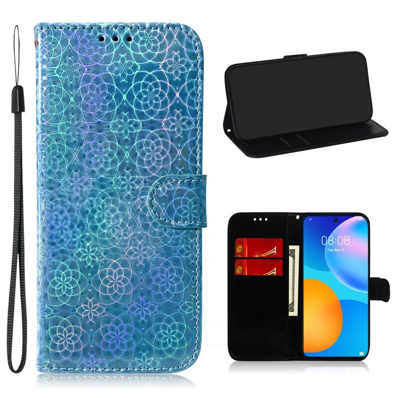 Flip Case Für Huawei P Smart 2021 Pure Farbe