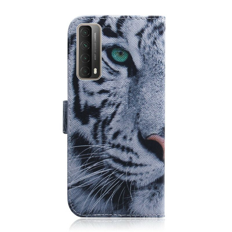 Flip Case Für Huawei P Smart 2021 Tigergesicht