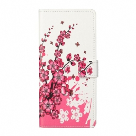 Flip Case Für Huawei P Smart 2021 Tropische Blumen