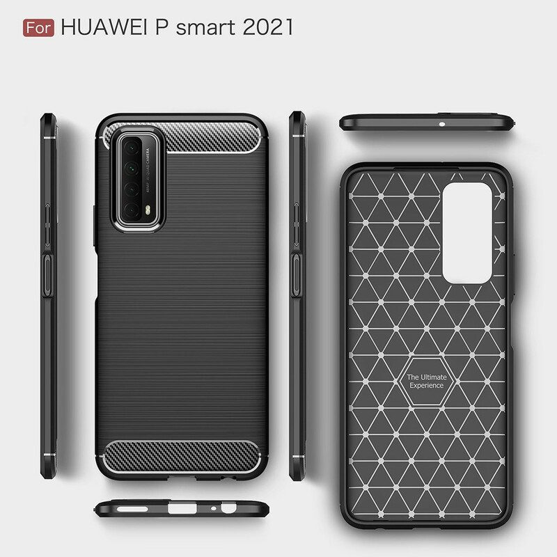 Handyhülle Für Huawei P Smart 2021 Gebürstete Kohlefaser