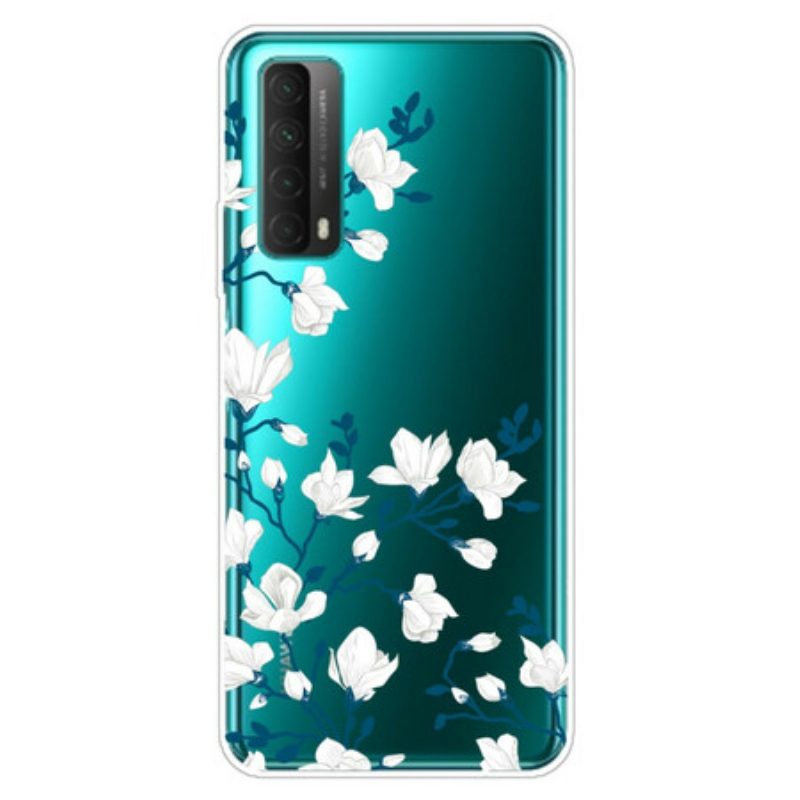 Handyhülle Für Huawei P Smart 2021 Weiße Blumen