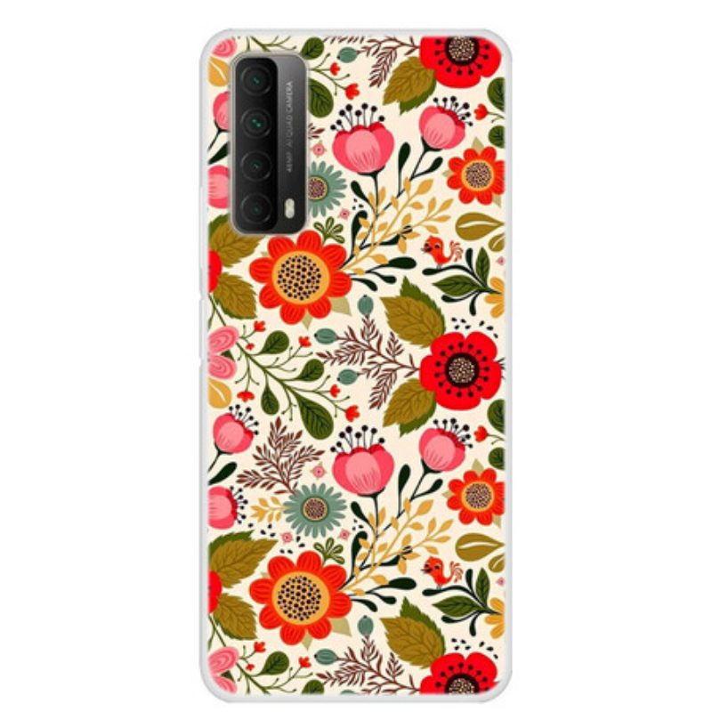 Hülle Für Huawei P Smart 2021 Blumenteppich