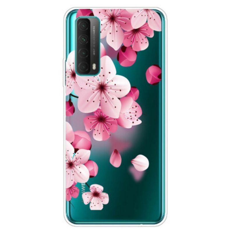 Hülle Für Huawei P Smart 2021 Große Rosa Blumen