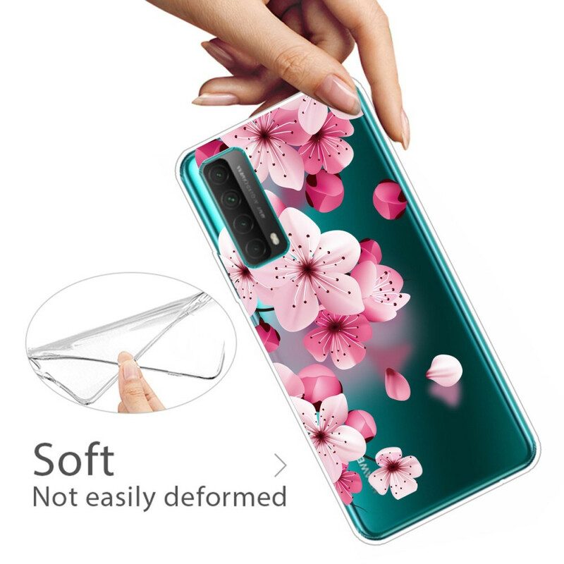 Hülle Für Huawei P Smart 2021 Große Rosa Blumen