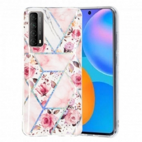 Hülle Für Huawei P Smart 2021 Marmorierte Blumen