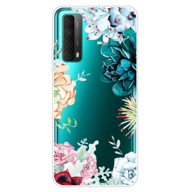 Hülle Für Huawei P Smart 2021 Nahtlose Aquarellblumen