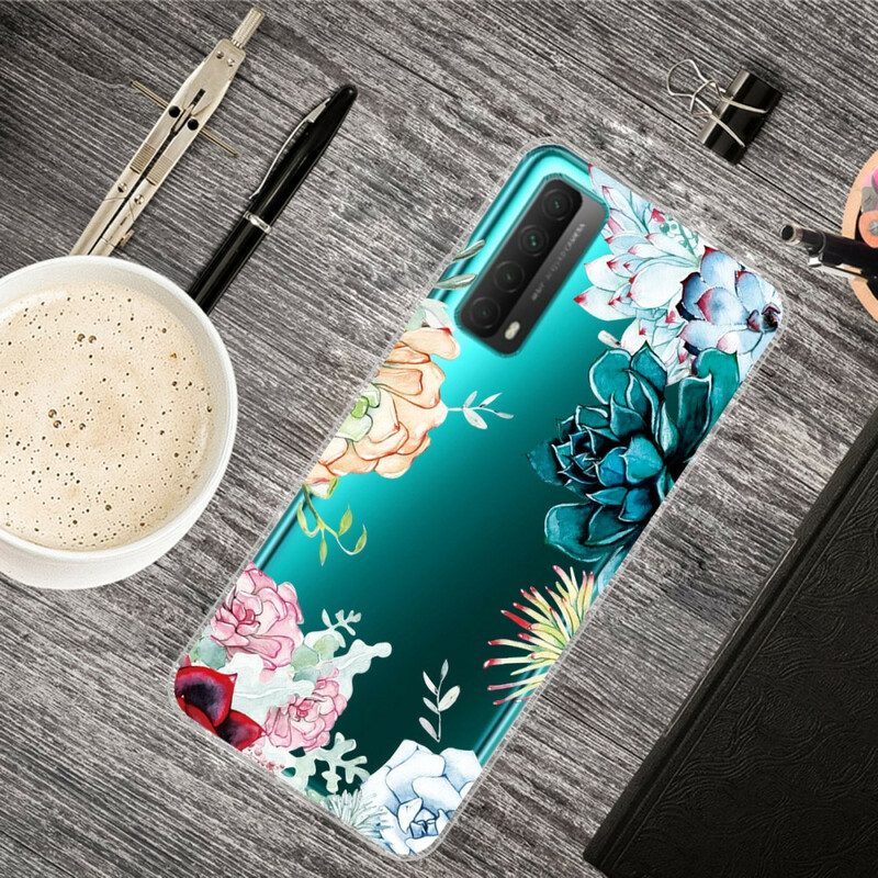 Hülle Für Huawei P Smart 2021 Nahtlose Aquarellblumen