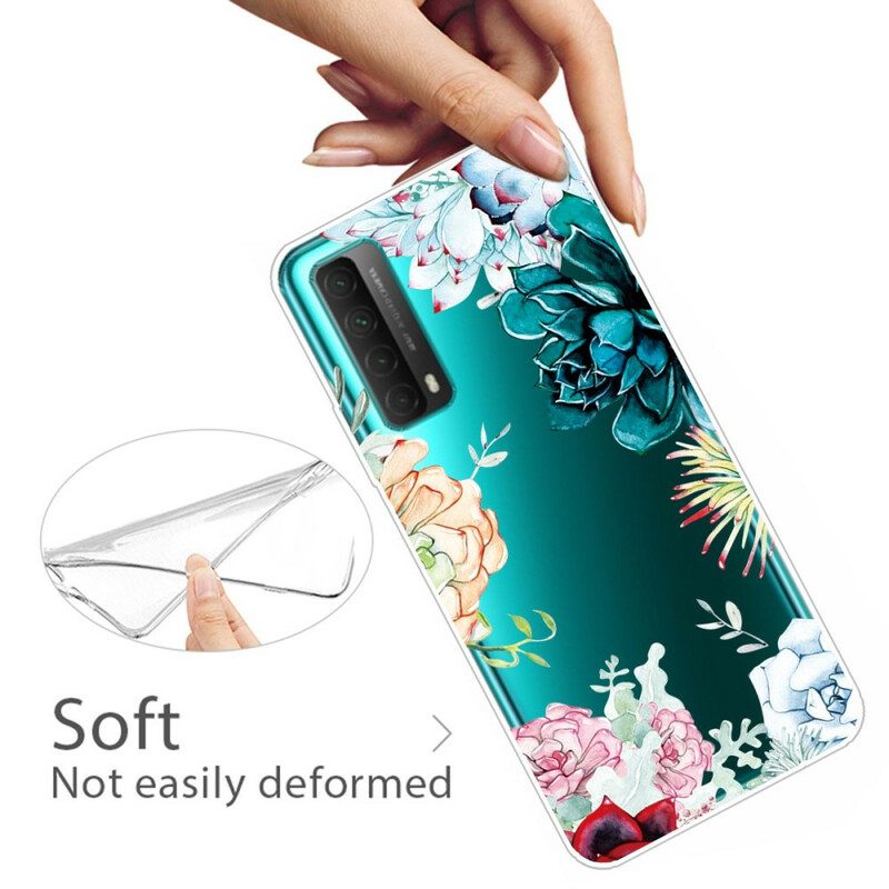 Hülle Für Huawei P Smart 2021 Nahtlose Aquarellblumen