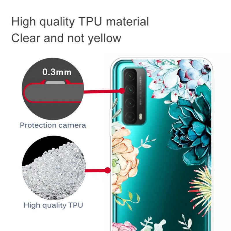 Hülle Für Huawei P Smart 2021 Nahtlose Aquarellblumen