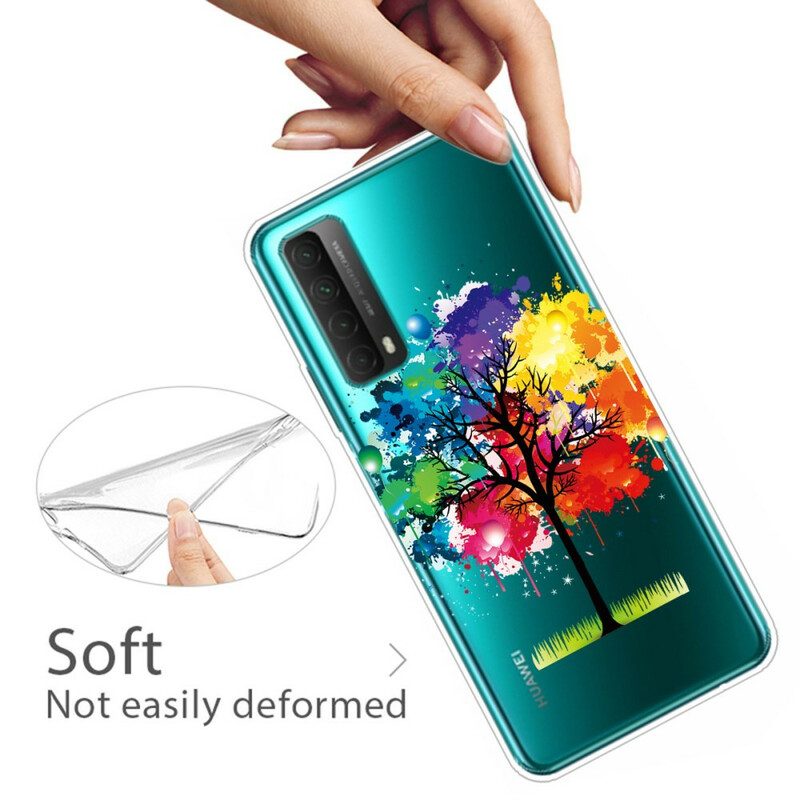 Hülle Für Huawei P Smart 2021 Nahtloser Aquarellbaum