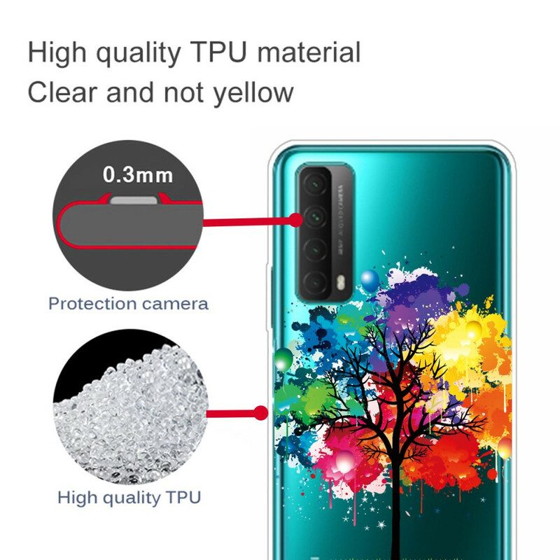 Hülle Für Huawei P Smart 2021 Nahtloser Aquarellbaum