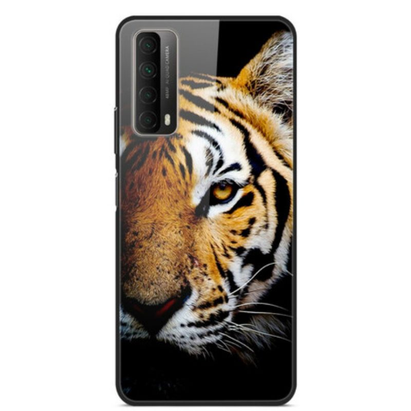 Hülle Für Huawei P Smart 2021 Realistisches Tiger-hartglas