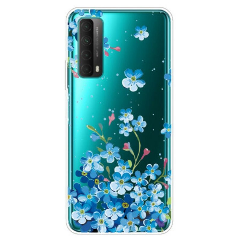 Hülle Für Huawei P Smart 2021 Strauß Blauer Blumen