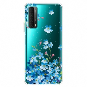 Hülle Für Huawei P Smart 2021 Strauß Blauer Blumen