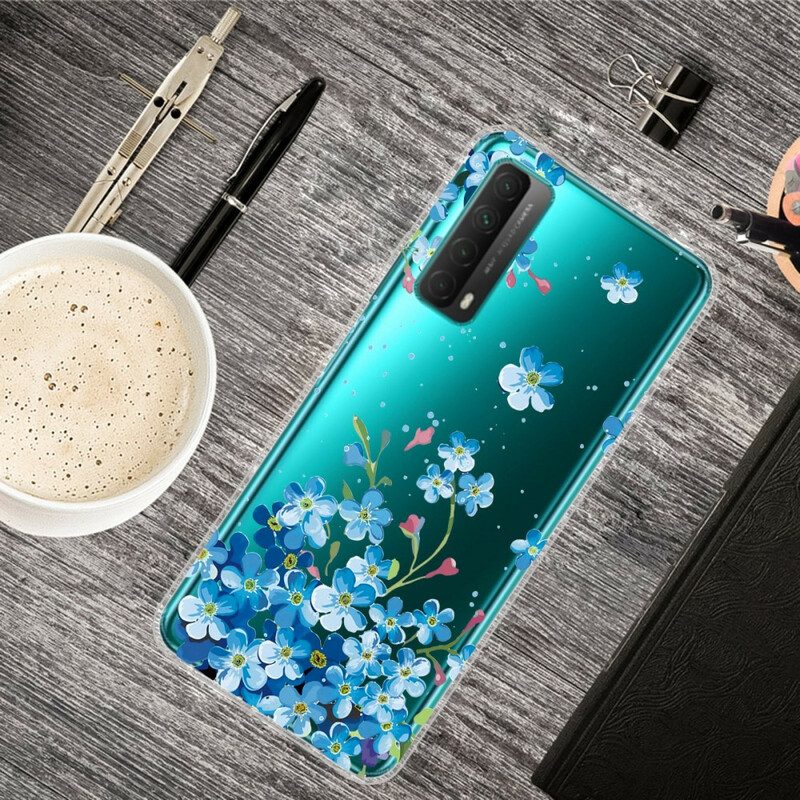 Hülle Für Huawei P Smart 2021 Strauß Blauer Blumen