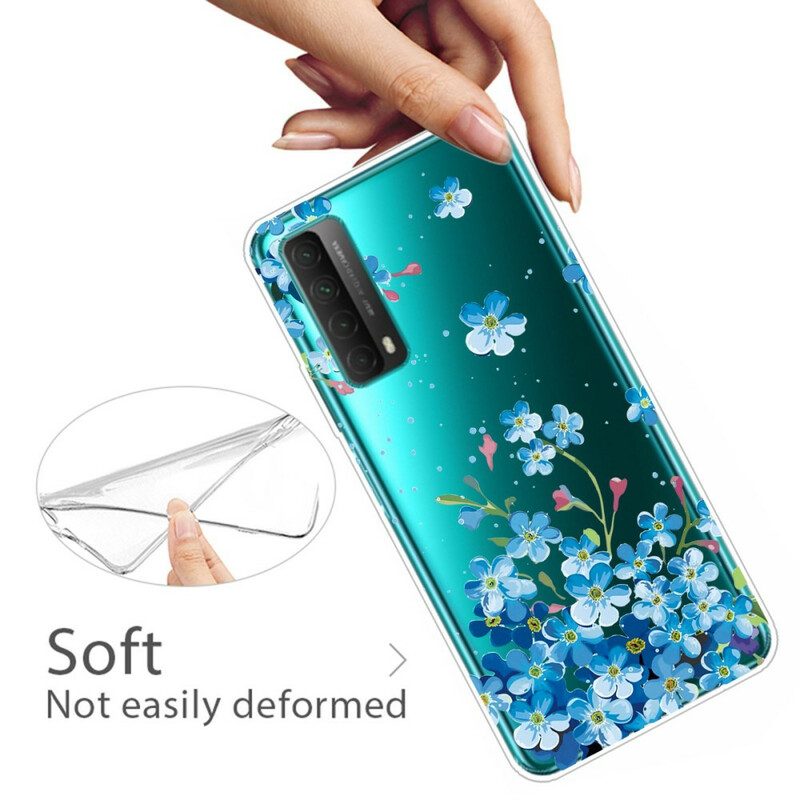 Hülle Für Huawei P Smart 2021 Strauß Blauer Blumen