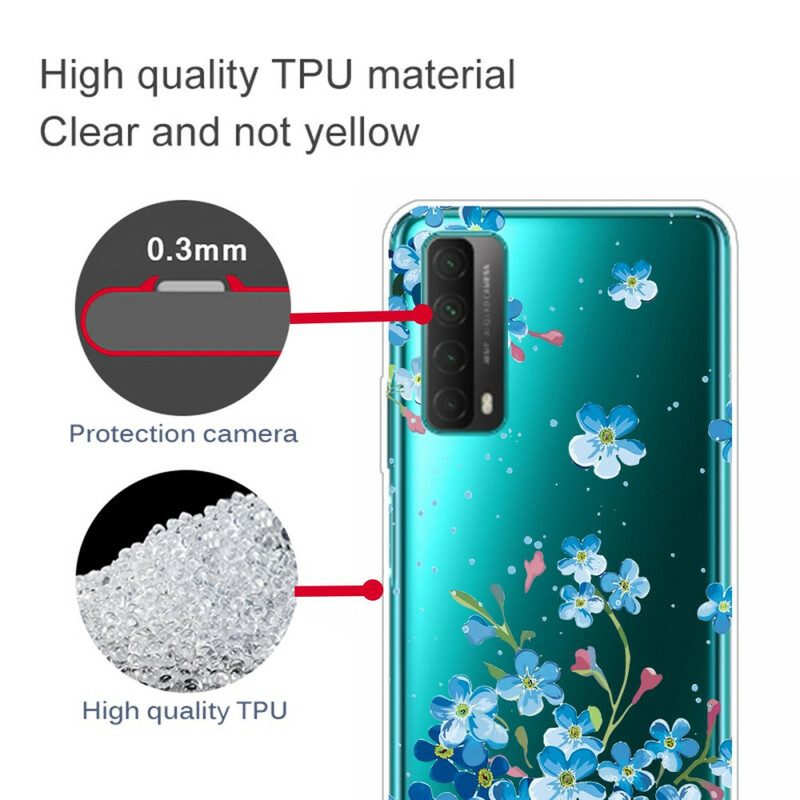 Hülle Für Huawei P Smart 2021 Strauß Blauer Blumen